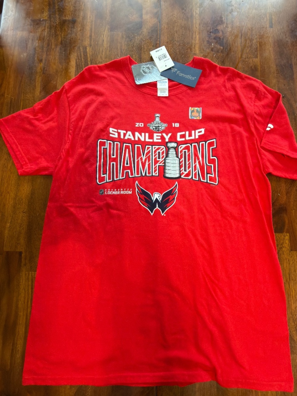 Washington Capitals 2018 Stanley Cup T Shirt- Red X-Large